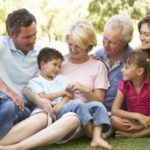 An extended family with children, parents and grandparents
