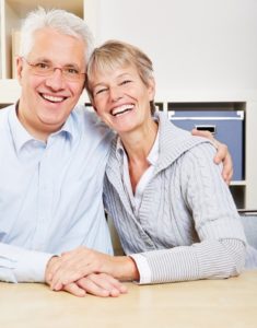 Smiling Elderly couple