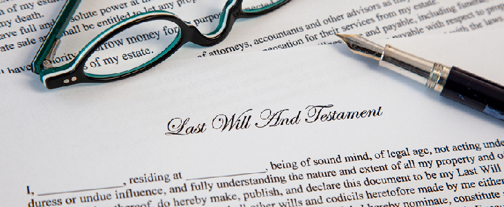 picture of a will with glasses and a pen